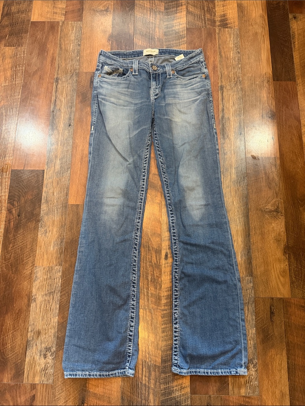 Women's Blue Bootcut Jeans 28L (3275)